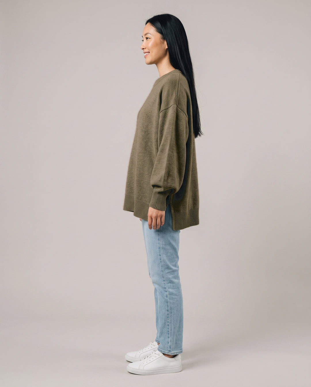 Oversized Knit Jumper with Side Slits