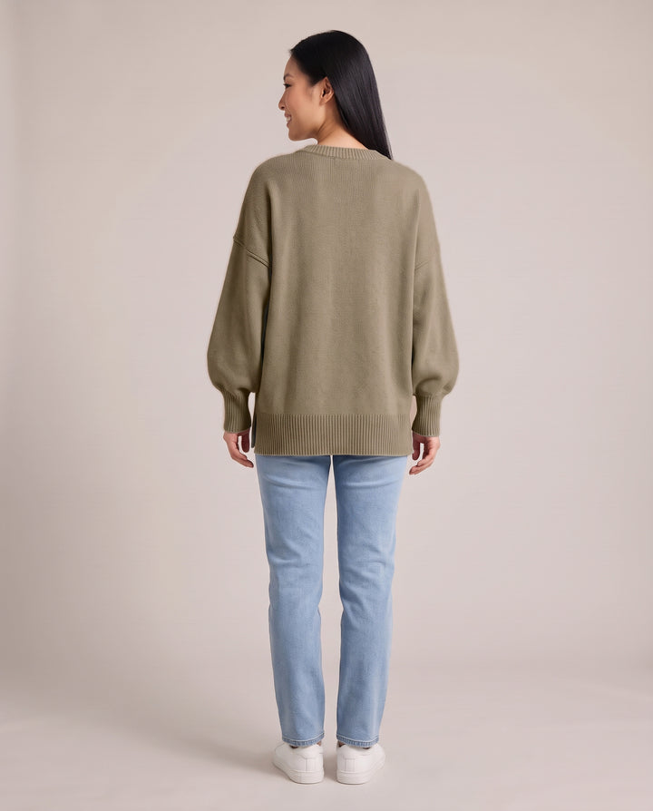 Oversized Knit Jumper with Side Slits