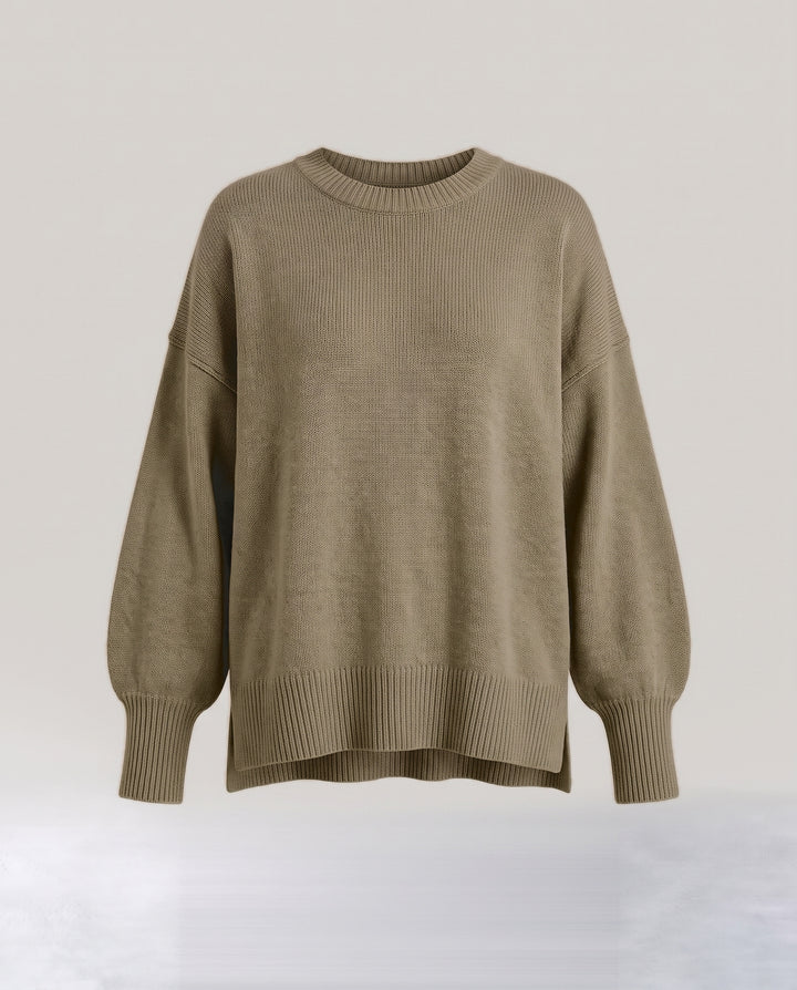 Oversized Knit Jumper with Side Slits