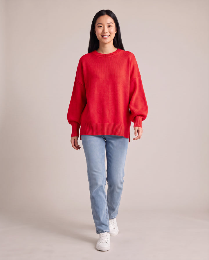 Oversized Knit Jumper with Side Slits