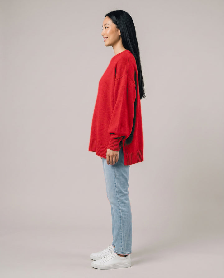 Oversized Knit Jumper with Side Slits