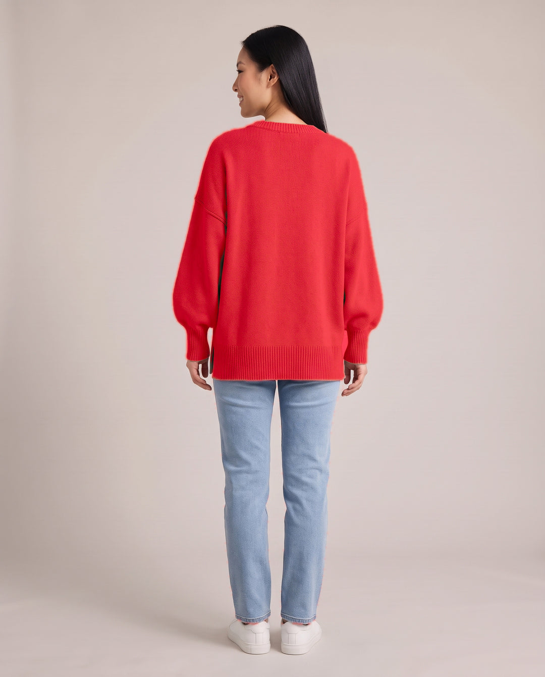 Oversized Knit Jumper with Side Slits