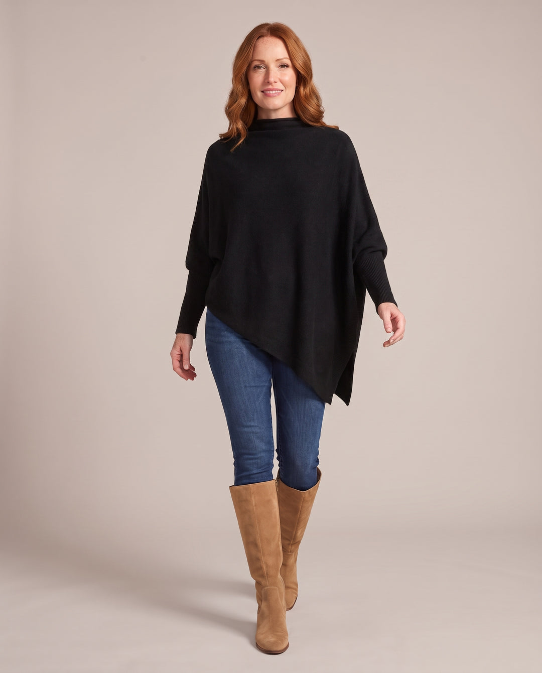 Oversized Knitted Poncho Jumper