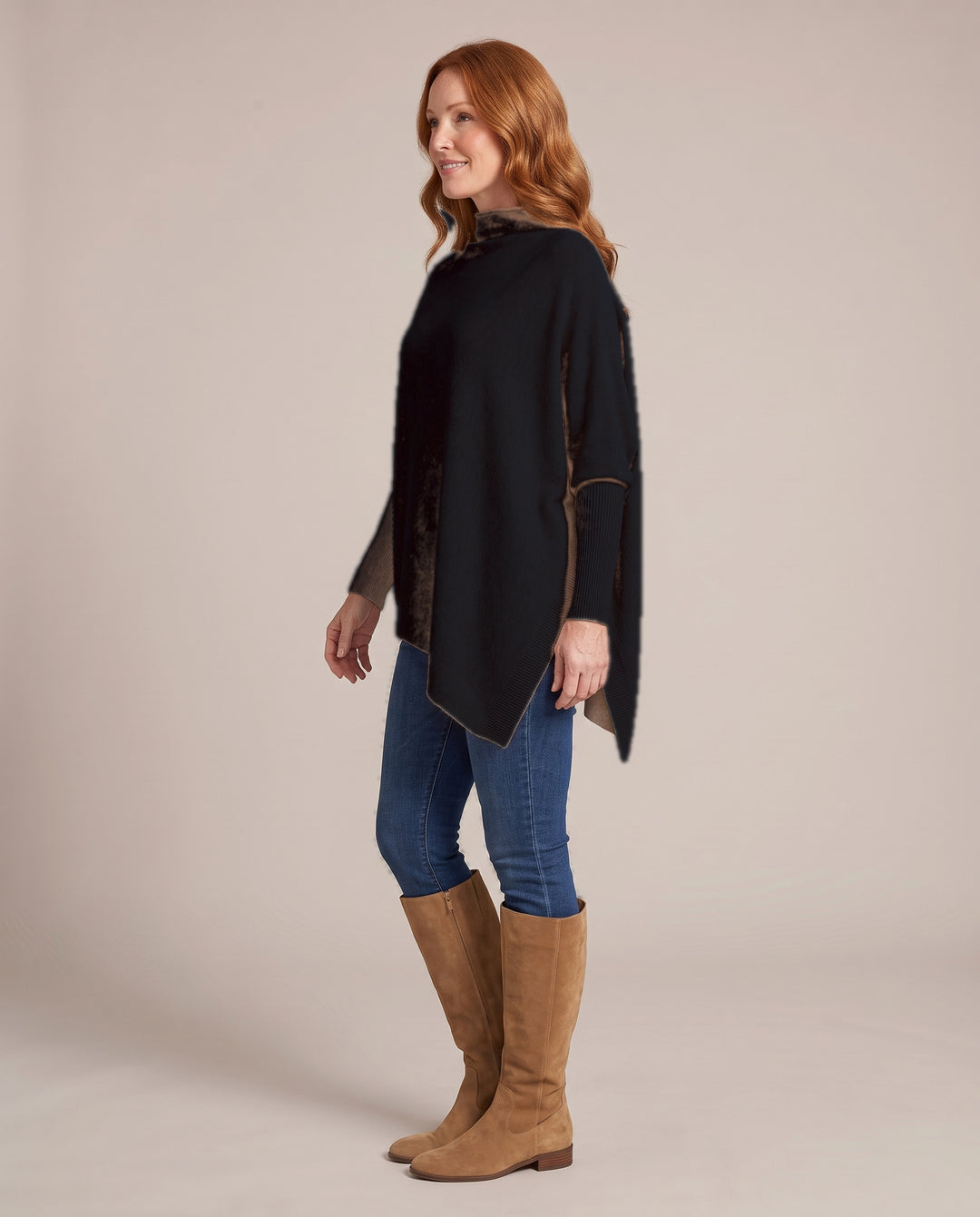 Oversized Knitted Poncho Jumper