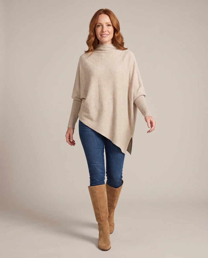 Oversized Knitted Poncho Jumper