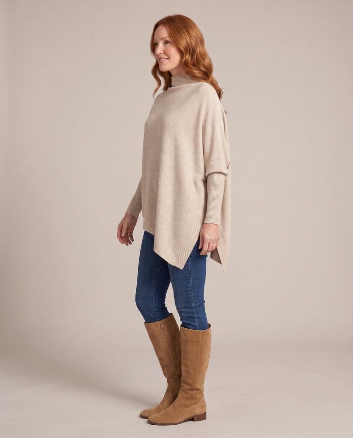 Oversized Knitted Poncho Jumper