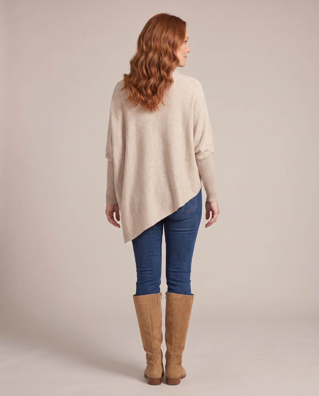Oversized Knitted Poncho Jumper