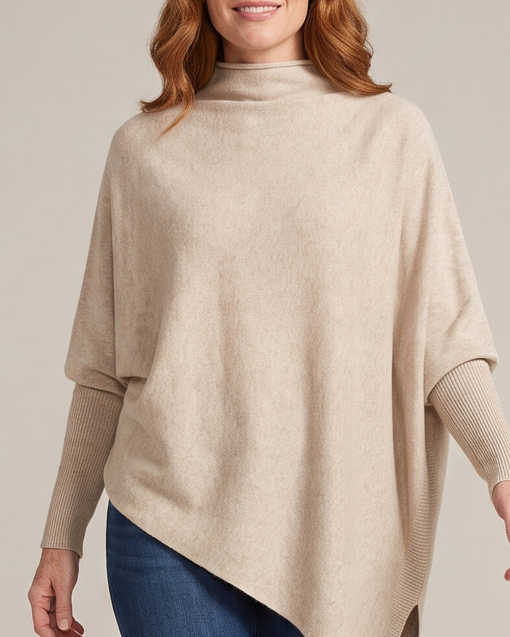Oversized Knitted Poncho Jumper