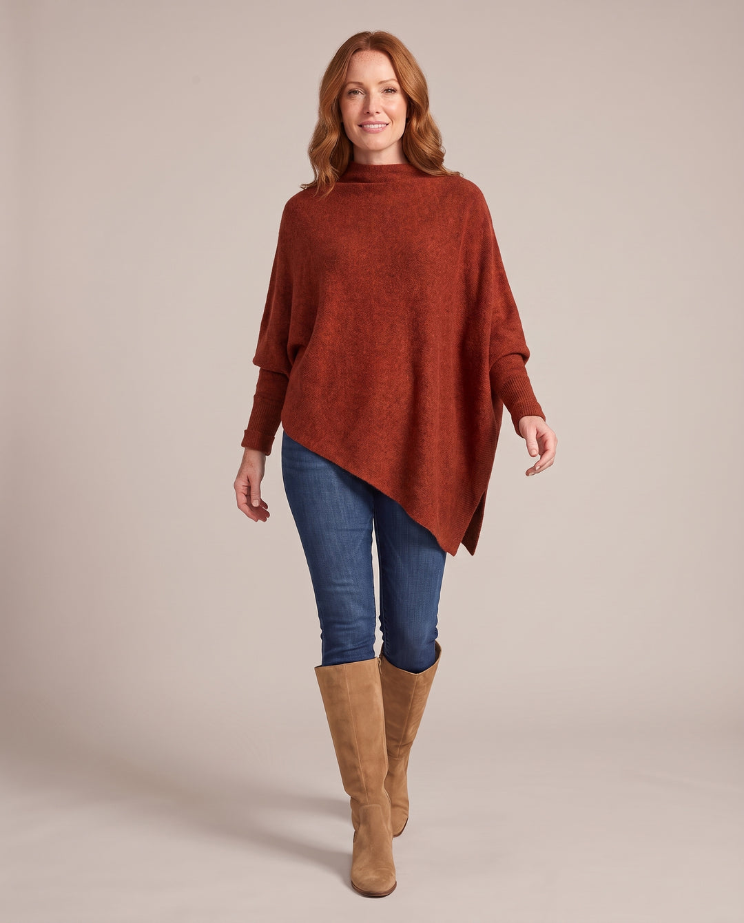 Oversized Knitted Poncho Jumper