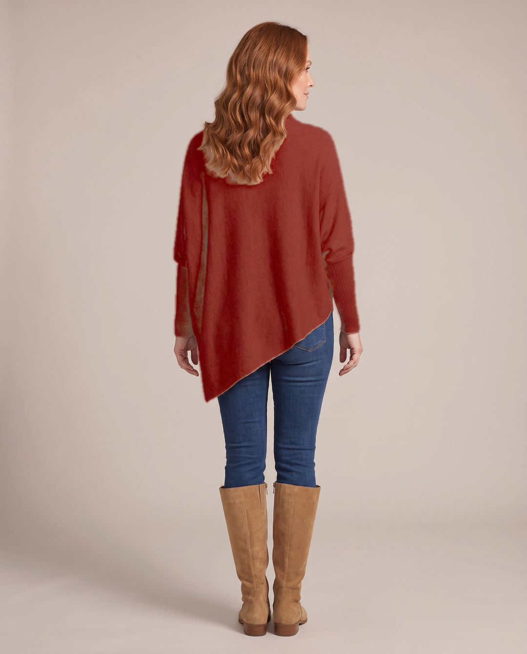 Oversized Knitted Poncho Jumper