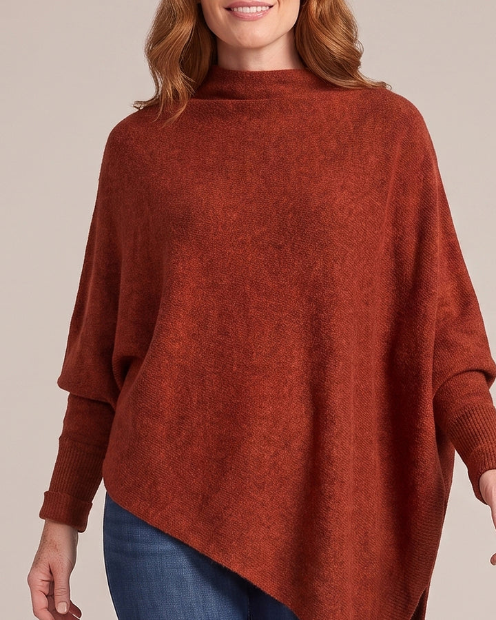Oversized Knitted Poncho Jumper