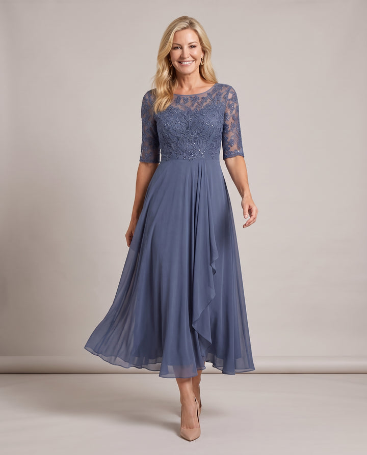 Lace Mother of the Bride Midi Dress