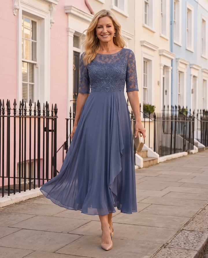Lace Mother of the Bride Midi Dress