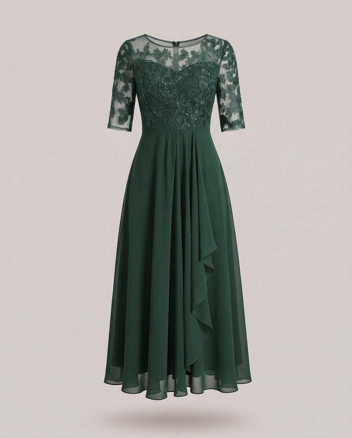 Lace Mother of the Bride Midi Dress