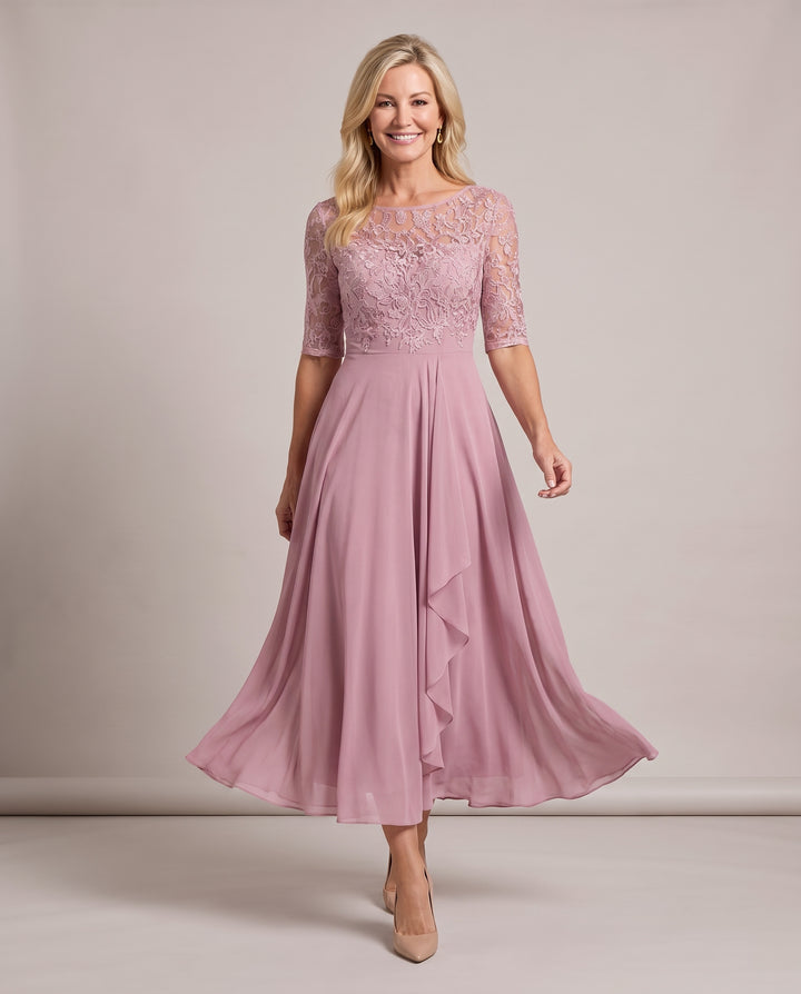 Lace Mother of the Bride Midi Dress